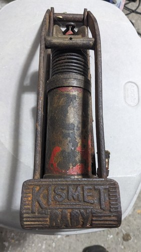 Antique vintage foot pump - antique,